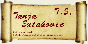 Tanja Šutaković vizit kartica